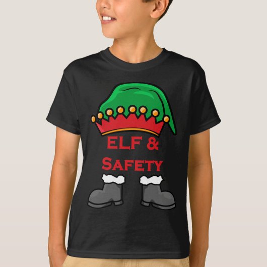Elf And Safety, Funny Health &amp; Safety Elf Long Tシャツ (正面)