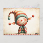 Elf Arrival Letter | North Pole Welcome Message ポストカード (裏面)