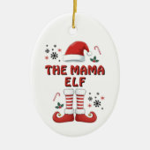 Elf Boots Santa Claus Hat White Christmas セラミックオーナメント (正面)