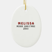 Elf Boots Santa Claus Hat White Christmas セラミックオーナメント (裏面)