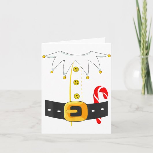 Elf Costume Christmas Holiday Men Women Kids カード (正面)