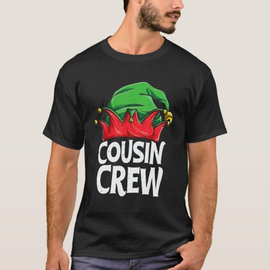 Elf Cousin Crew Christmas Squad Family Matching Pa Tシャツ (正面)
