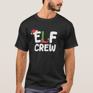 Elf Crew Christmas Family Matching Pajamas Holiday Tシャツ