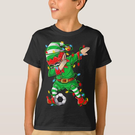 Elf Dabbing Soccer Player Christmas Dab Xmas  Tシャツ (正面)
