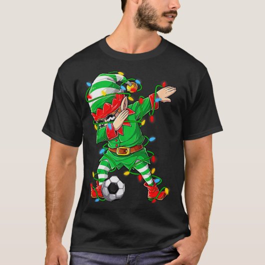 Elf Dabbing Soccer Player Christmas Dab Xmas  Tシャツ (正面)