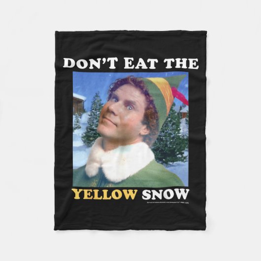 Elf Don't Eat The Yellow Snow フリースブランケット (正面)