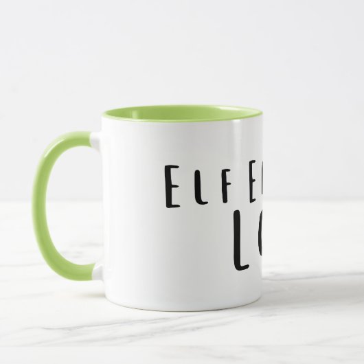 Elf Energy: Low Funny, Exhausted Mug マグカップ (左)