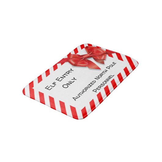 Elf Entry Only | North Pole Christmas Doormat バスマット (アングル)