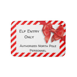 Elf Entry Only | North Pole Christmas Doormat バスマット