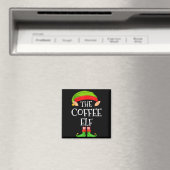 Elf Family Christmas Coffee Elf Sweater Matching C マグネット (インサイチュ (食洗機))