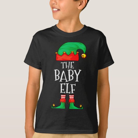 Elf Family Christmas Funny The Baby Elf Sweater Bo Tシャツ (正面)