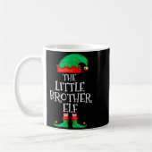 Elf Family Christmas Little Brother Elf Sweater Me コーヒーマグカップ (左)