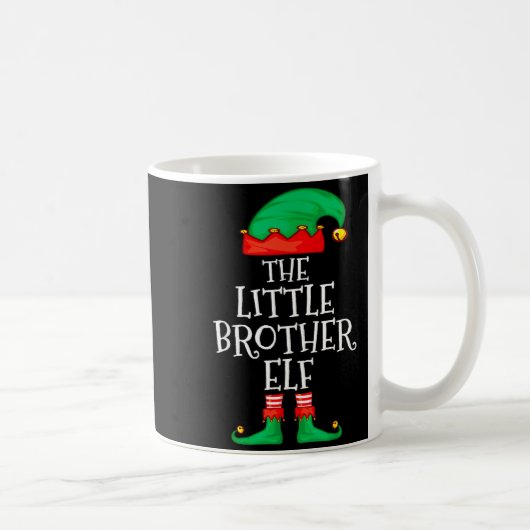 Elf Family Christmas Little Brother Elf Sweater Me コーヒーマグカップ (右)
