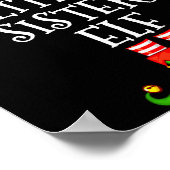 Elf Family Christmas Little Sister Elf Sweater Mat ポスター (角)