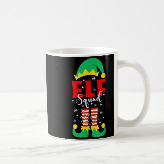 Elf Family Christmas Matching Pajamas Funny Xmas E コーヒーマグカップ (右)