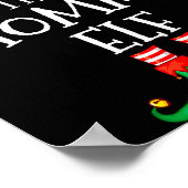 Elf Family Christmas Mommy Mom Mother Mama Elf Swe ポスター (角)