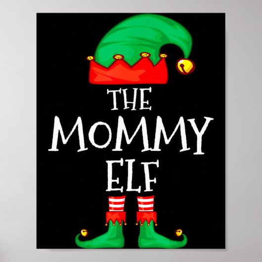 Elf Family Christmas Mommy Mom Mother Mama Elf Swe ポスター (正面)