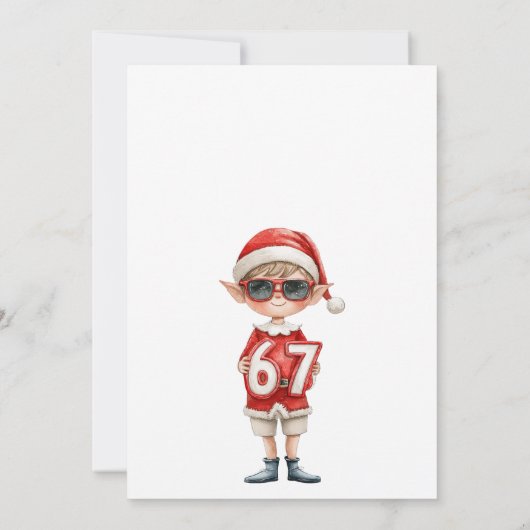 Elf Farewell Goodbye Letter Christmas 6 7 trend 招待状 (裏面)