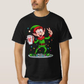 Elf Fuel – Cute Coffee Elf Funny Christmas Design Tシャツ (正面)