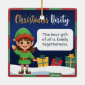 Elf Girl Christmas Ornament セラミックオーナメント (裏面)