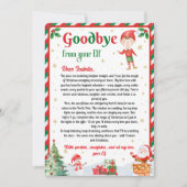 Elf Goodbye Letter Goodbye from Elf Christmas 招待状 (正面)