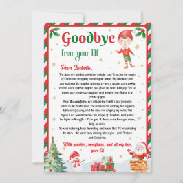 Elf Goodbye Letter Goodbye from Elf Christmas 招待状