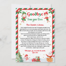 Elf Goodbye Letter Goodbye from Elf Christmas 招待状