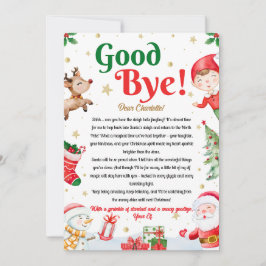 Elf Goodbye Letter Goodbye from Elf Christmas 招待状
