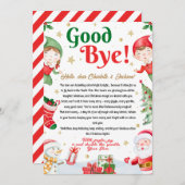 Elf Goodbye Letter Goodbye from Elf Christmas 招待状 (正面/裏面)
