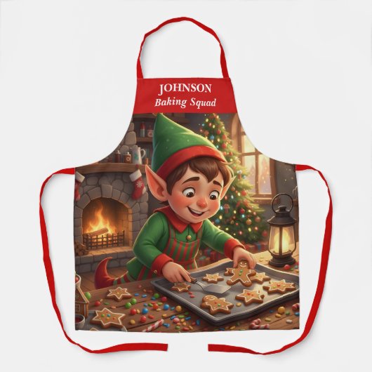 Elf Holiday Gingerbread Apron エプロン (正面)