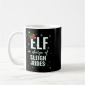 Elf In Charge Of Sleigh Rides Holiday Christmas Ma コーヒーマグカップ (左)