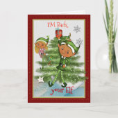 Elf is Back! Personalized Hello form your Elf シーズンカード (正面)