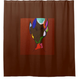 Elf Map Art  シャワーカーテン