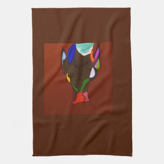 Elf Map Art Kitchen Towel キッチンタオル (縦)