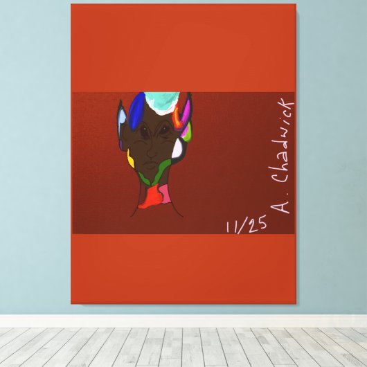 Elf Map Art Stretched Canvas Print キャンバスプリント (インサイチュ (ウッドフロア))