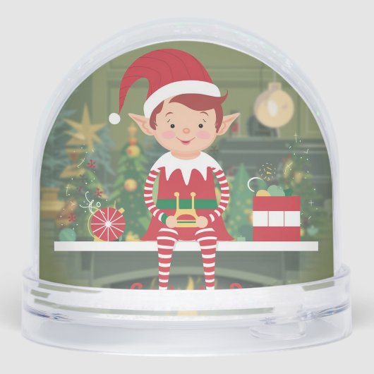 Elf on Shelf Christmas Snow Globe (裏面)