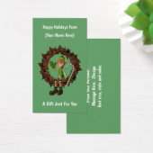 Elf On Wreath Christmas Holiday Gift Card Tag (デスク)