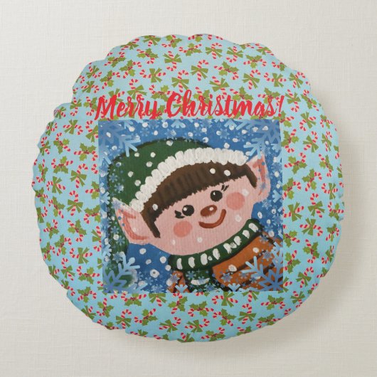 Elf Pillow ラウンドクッション (正面)