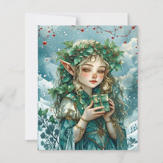 Elf Princess Christmas Scrapbook Paper (正面)