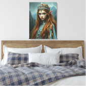 Elf Queen Canvas – Fantasy Wall Art キャンバスプリント (インサイチュ (寝室))