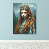 Elf Queen Canvas – Fantasy Wall Art キャンバスプリント (インサイチュ (ウッドフロア))