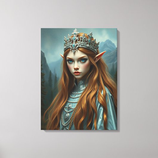 Elf Queen Canvas – Fantasy Wall Art キャンバスプリント (正面)