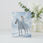 Elf Queen Riding White Horse ポストカード (スタンド正面)