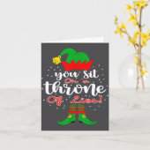 Elf Quotes You Sit On A Throne Of Lies ! Christmas カード (黄色い花)