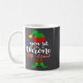 Elf Quotes You Sit On A Throne Of Lies ! Christmas コーヒーマグカップ (左)