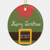 Elf Red Green Have Yourself Merry Little Christmas セラミックオーナメント (左)