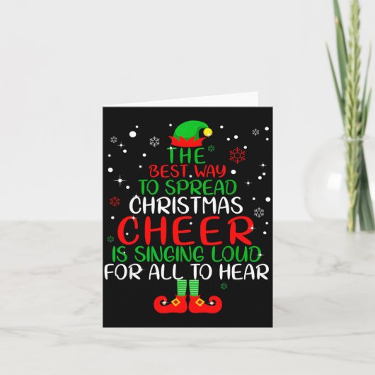 Elf Shirt The Way To Spread Christmas Cheer Boys M カード (正面)