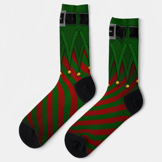 Elf Socks Festive Christmas Elf Costume Socks ソックス (左)