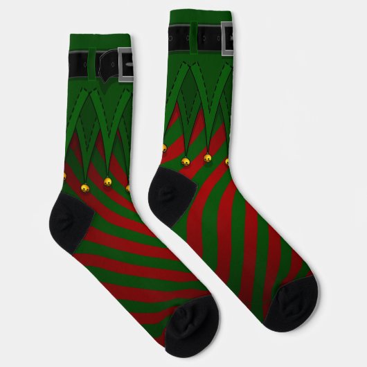 Elf Socks Festive Christmas Elf Costume Socks ソックス (右)