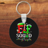 Elf Squad Christmas Family Matching Pajamas Elf Bo キーホルダー (正面)